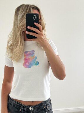 Gummy Bear Baby Tee 🍬🐻✨ | Handmade Y2K Cropped T-Shirt